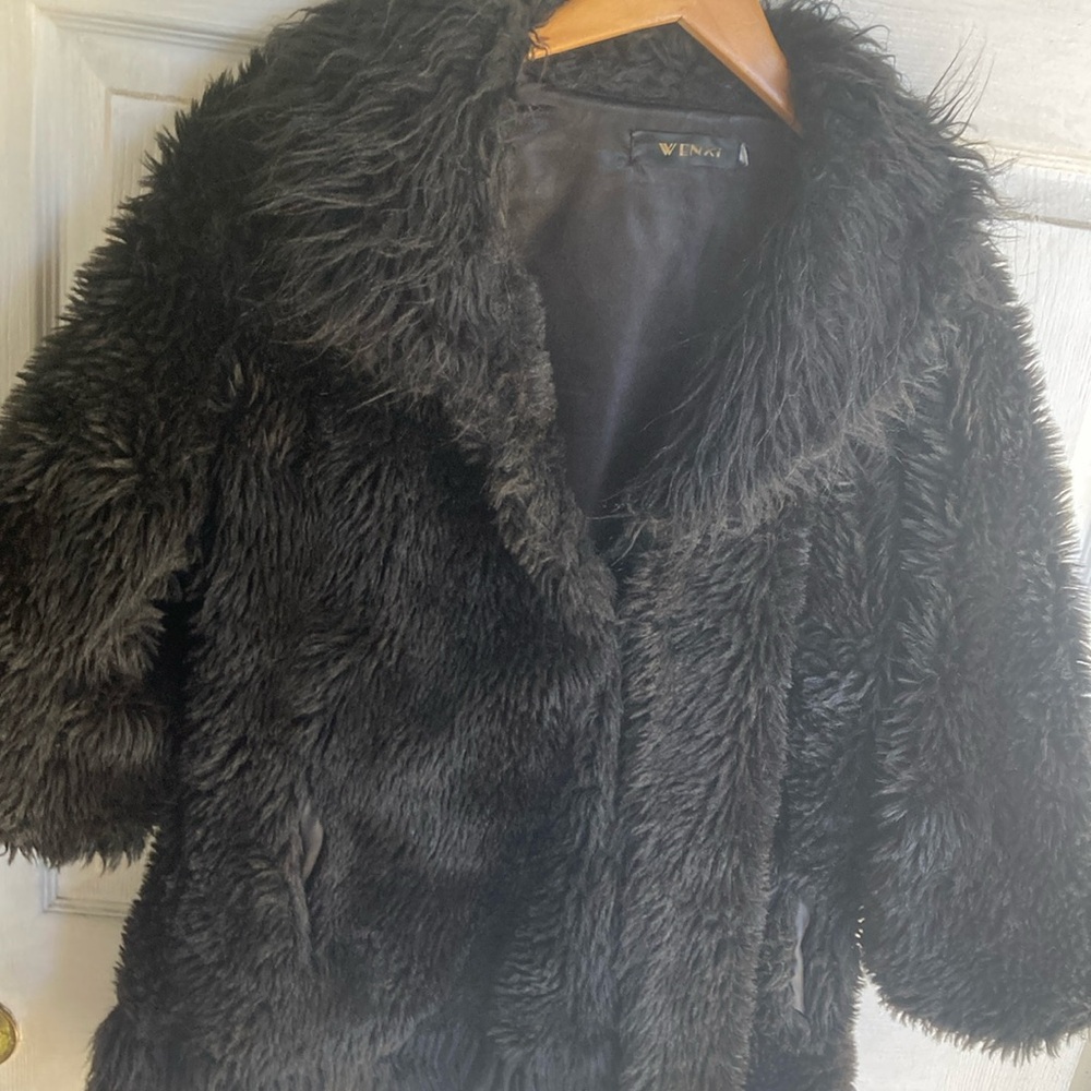 Black Teddy Jacket Plush Fuzzy Winter Essential